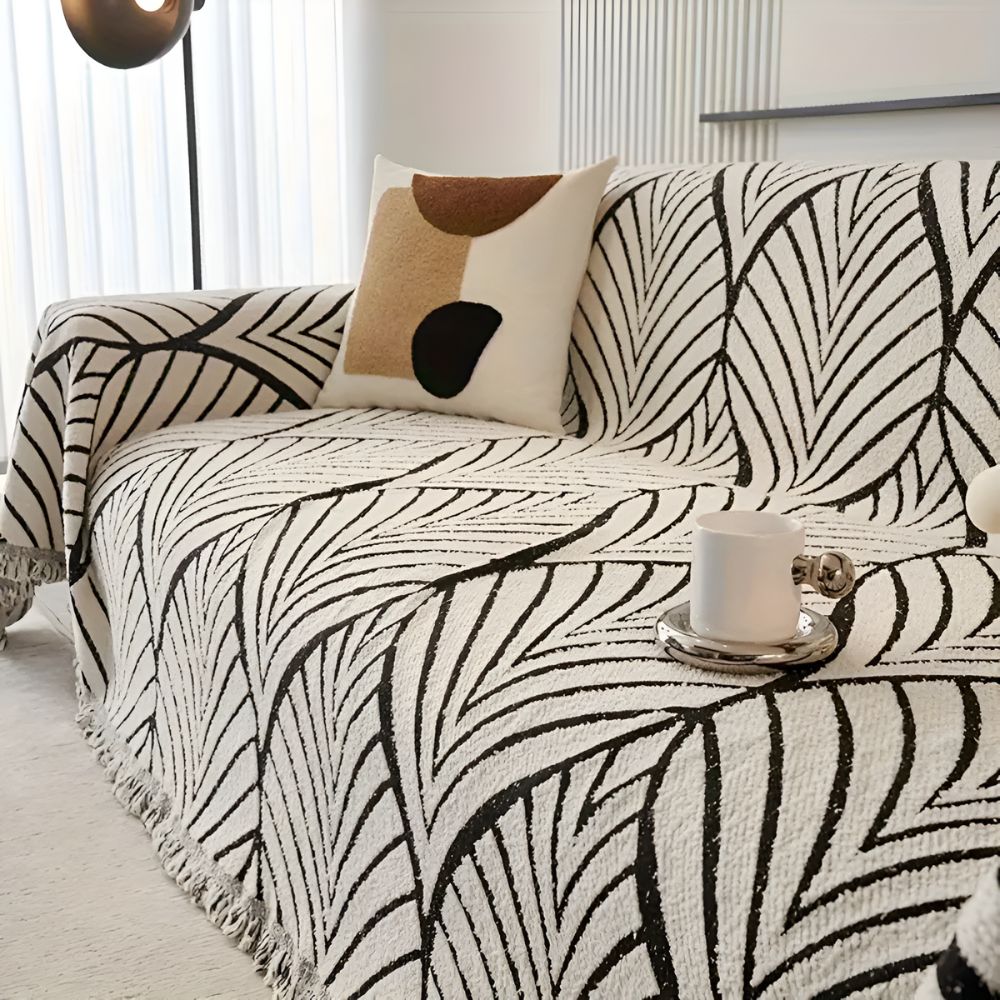 Chic Leaf Pattern Sofa Protector