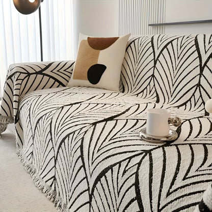 Chic Leaf Pattern Sofa Protector