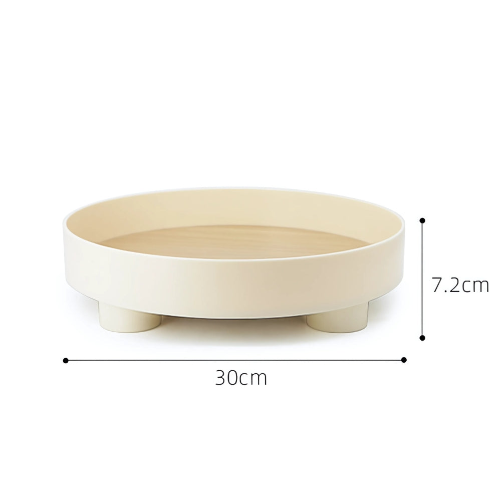 Minimalist Serving Board – Round Wooden Tray for Decorative Use