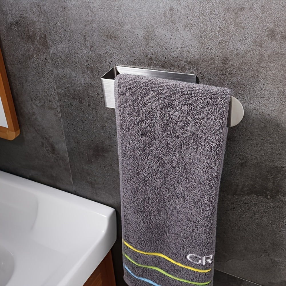 Chic Wall-Mounted Towel Holder in Sleek Stainless Steel