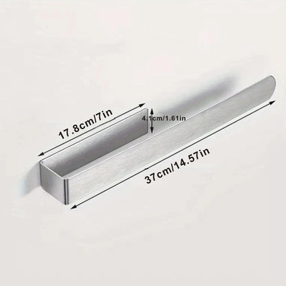 Chic Wall-Mounted Towel Holder in Sleek Stainless Steel