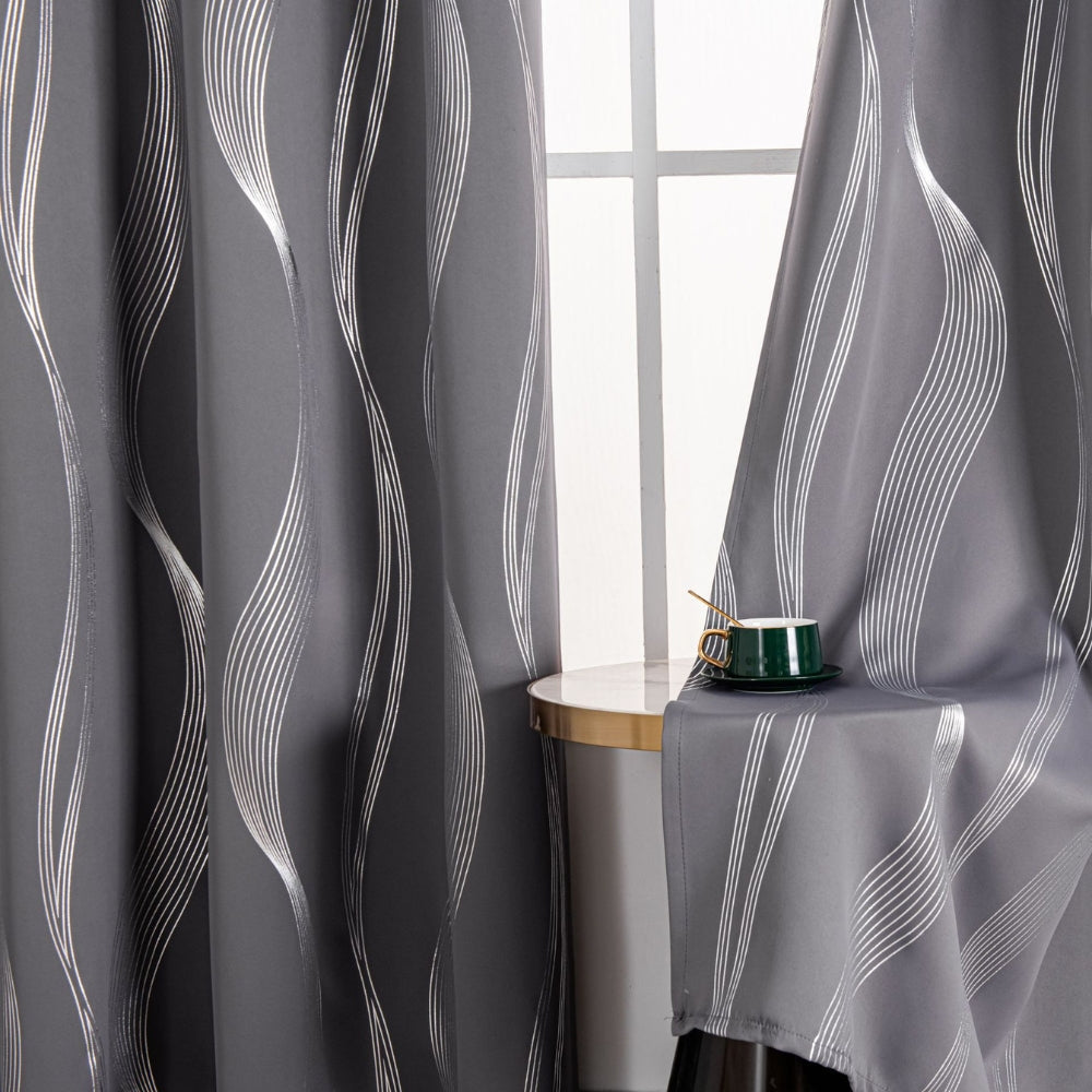 Elegant Geometric Blackout Curtain for Complete Privacy