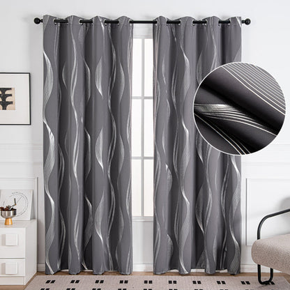 Elegant Geometric Blackout Curtain for Complete Privacy