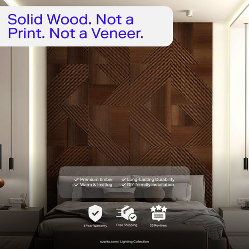 Contemporary Solid Wood Panel