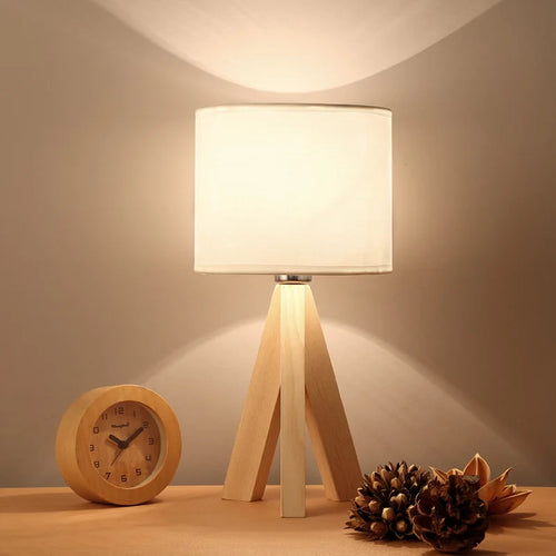 Modern Oak Design Table Lamp