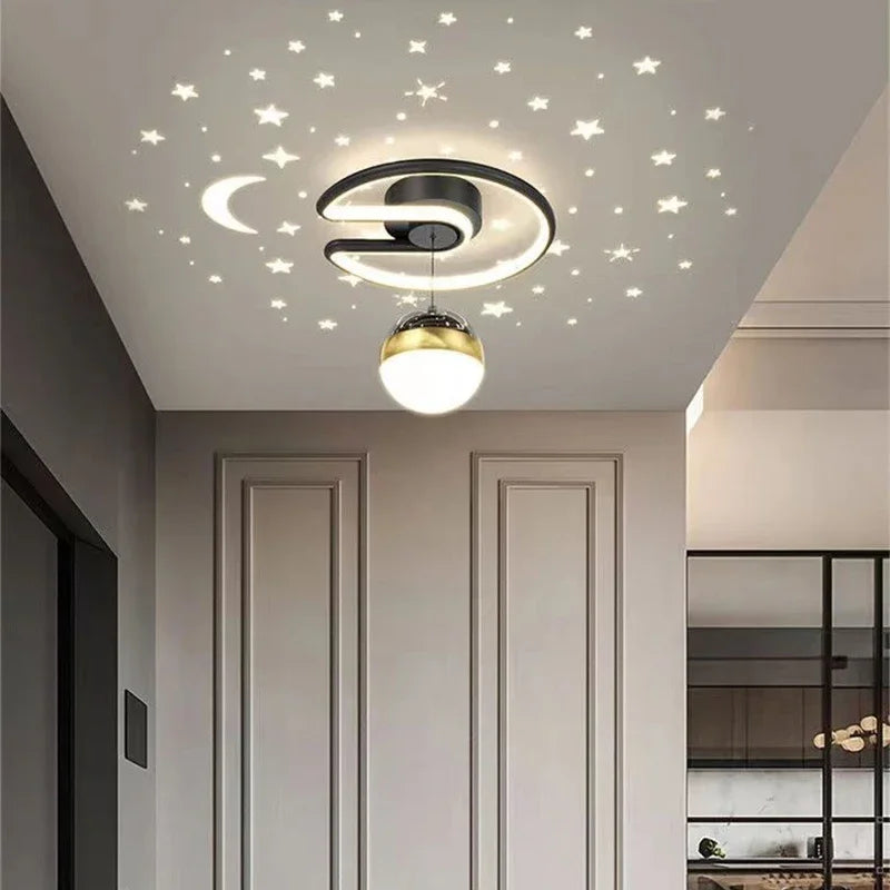 LED Ceiling Light with Dimmable Starry Effect for Room Illumination