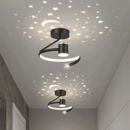 LED Ceiling Light with Dimmable Starry Effect for Room Illumination