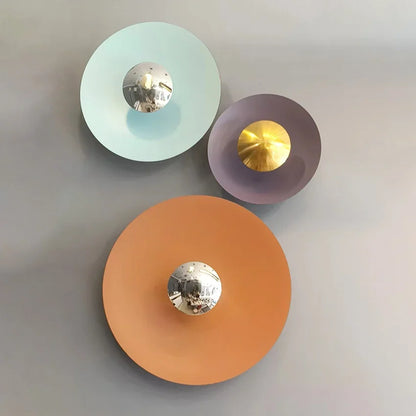 Modern Round LED Lamp with Adjustable Brightness and Various Colors