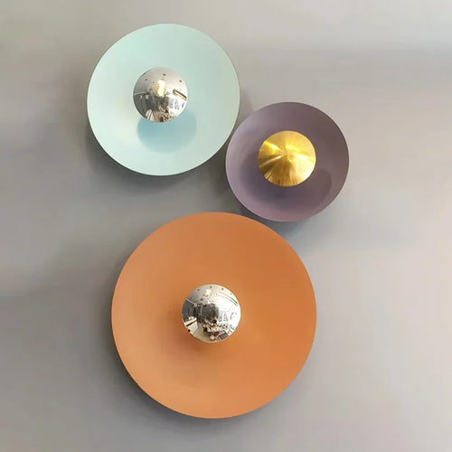 Modern Round LED Lamp with Adjustable Brightness and Various Colors