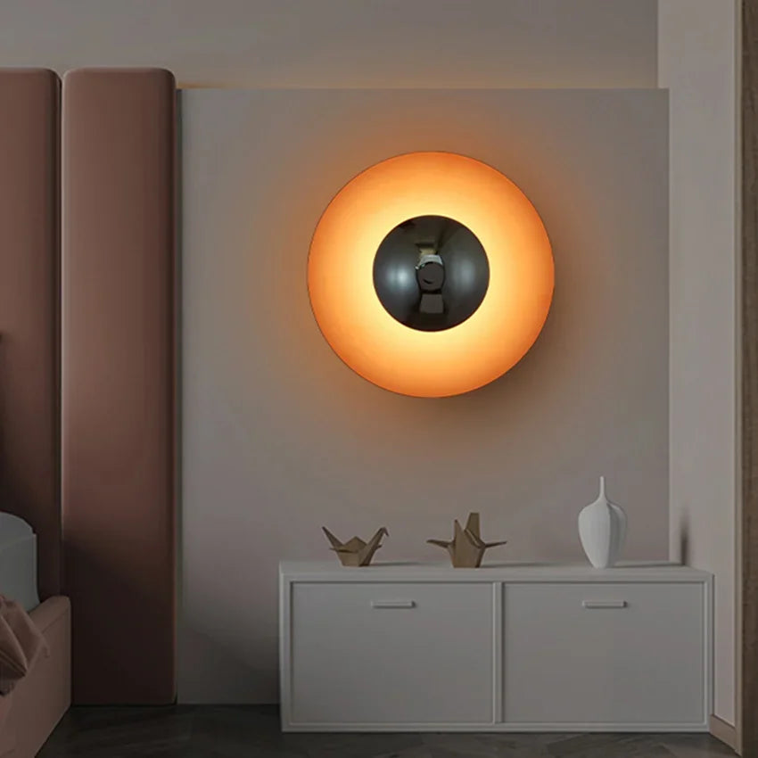 Modern Round LED Lamp with Adjustable Brightness and Various Colors