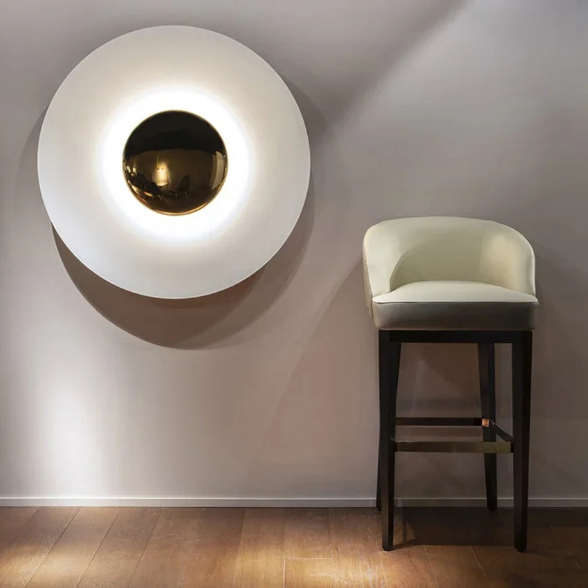 Modern Round LED Lamp with Adjustable Brightness and Various Colors