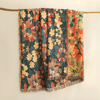 Chic Cotton Tassel Throw Blanket for Cozy Decor