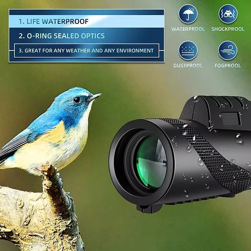 Compact High-Definition Monocular Telescope for Outdoor Use