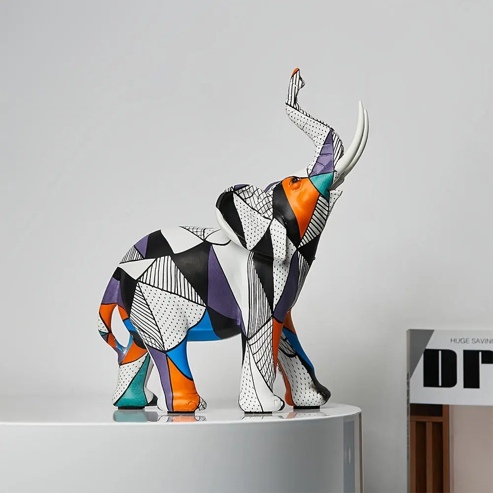 Decorative Elephant Sculpture - Mosaic Design Figurine