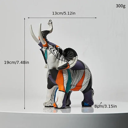 Decorative Elephant Sculpture - Mosaic Design Figurine