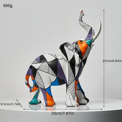 Decorative Elephant Sculpture - Mosaic Design Figurine