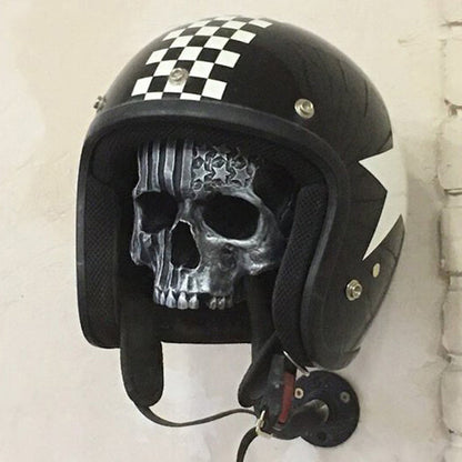 Bold Skull Motorcycle Helmet Display Stand