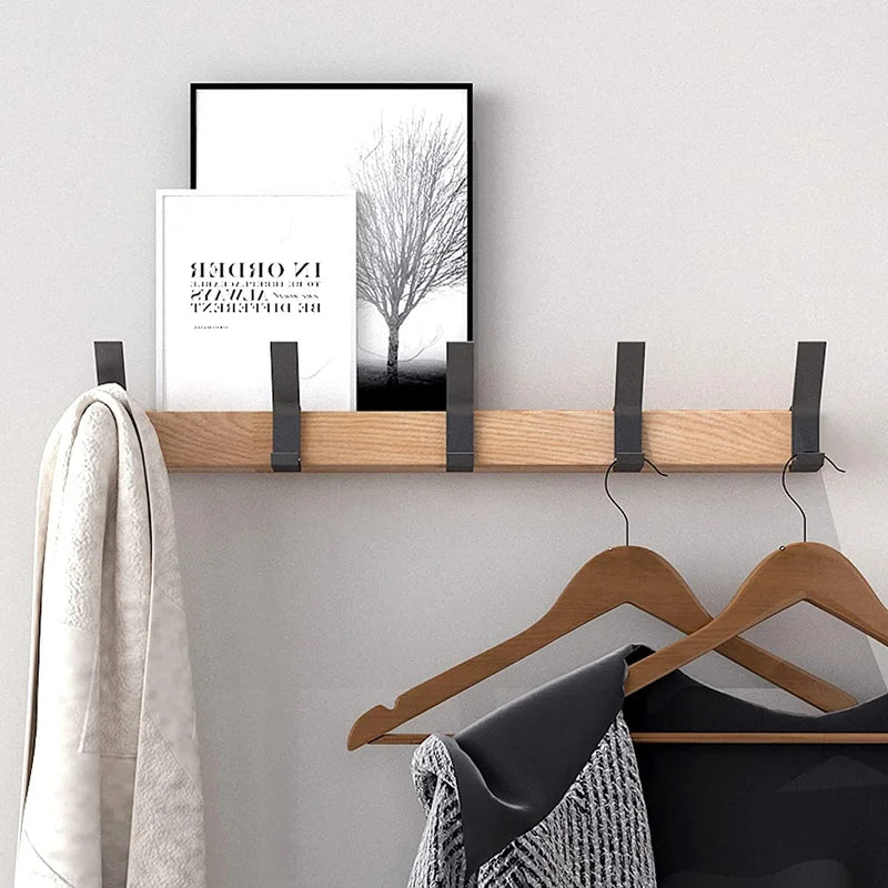 Scandinavian Style Wall Wardrobe with 5 Adjustable Double Hooks