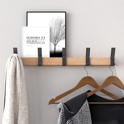 Scandinavian Style Wall Wardrobe with 5 Adjustable Double Hooks