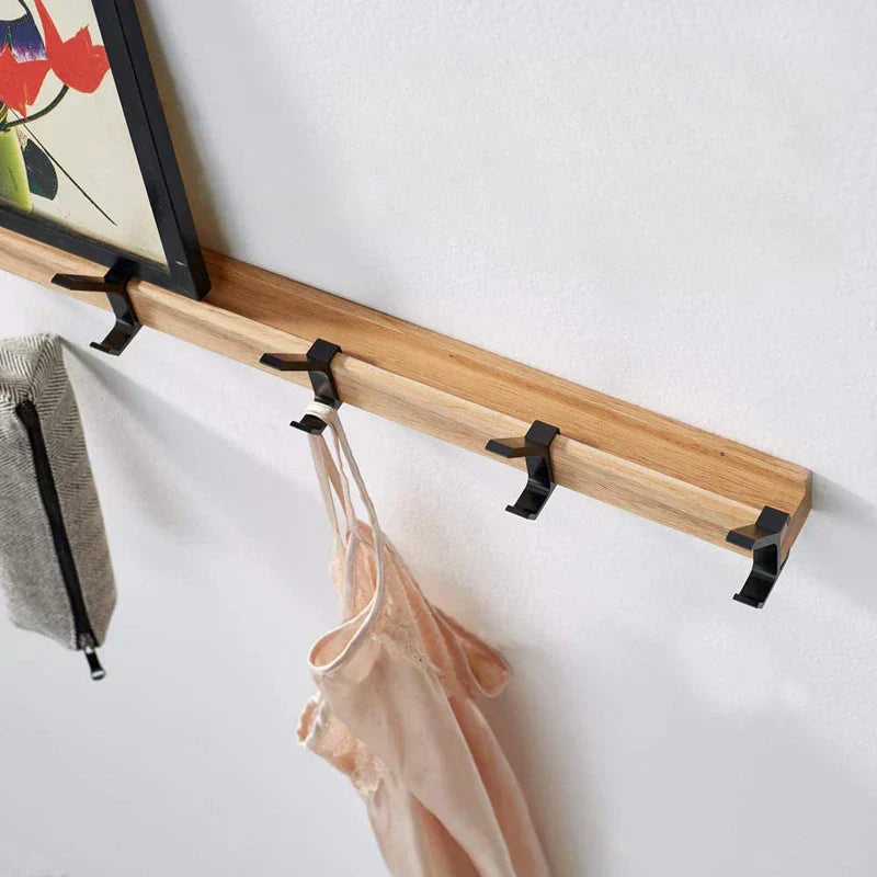 Scandinavian Style Wall Wardrobe with 5 Adjustable Double Hooks