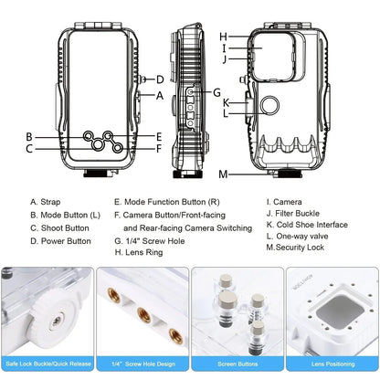 40 Meter Waterproof Sealed Case for iPhone