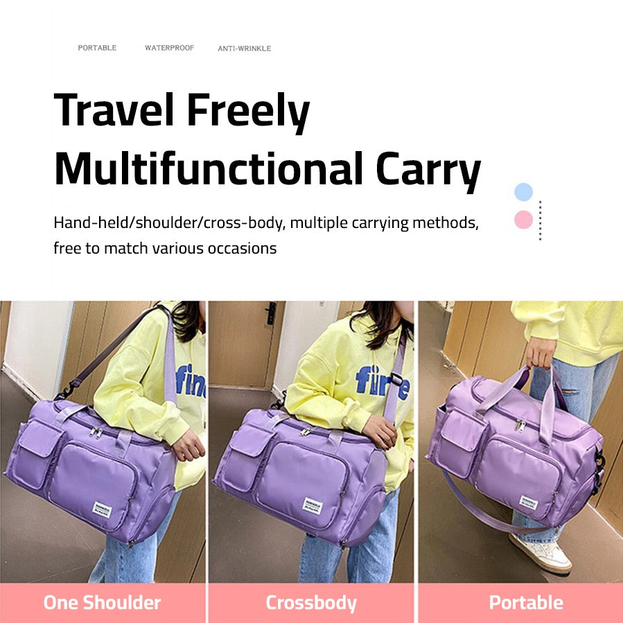 Sport Duffle Bag with Multiple Compartments and Shoe Section
