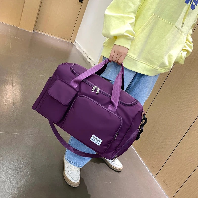 Sport Duffle Bag with Multiple Compartments and Shoe Section