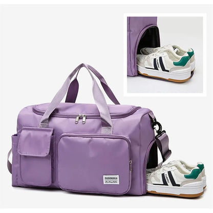 Sport Duffle Bag with Multiple Compartments and Shoe Section
