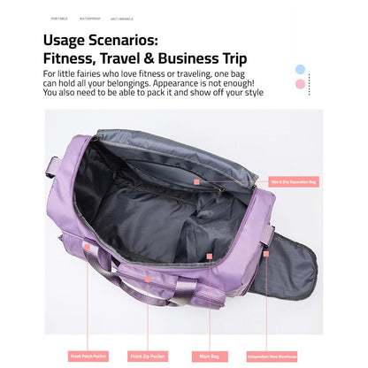 Sport Duffle Bag with Multiple Compartments and Shoe Section