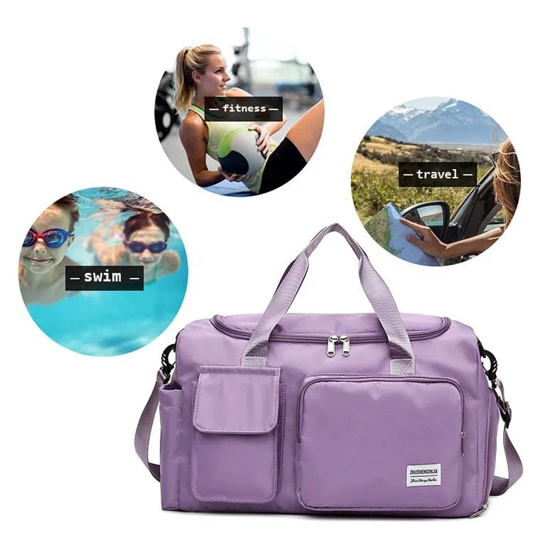 Sport Duffle Bag with Multiple Compartments and Shoe Section