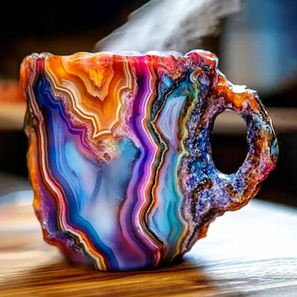 Elegant Mineral Crystal Coffee Mugs for a Unique Brewing Experience