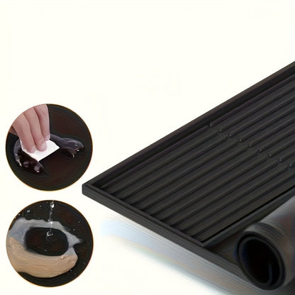 Stylish Silicone Coffee Station Mat with Easy Drainage