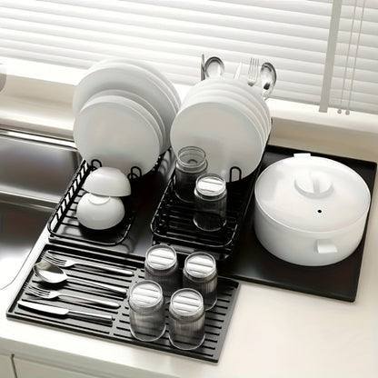 Stylish Silicone Coffee Station Mat with Easy Drainage