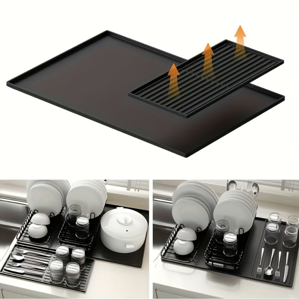 Stylish Silicone Coffee Station Mat with Easy Drainage