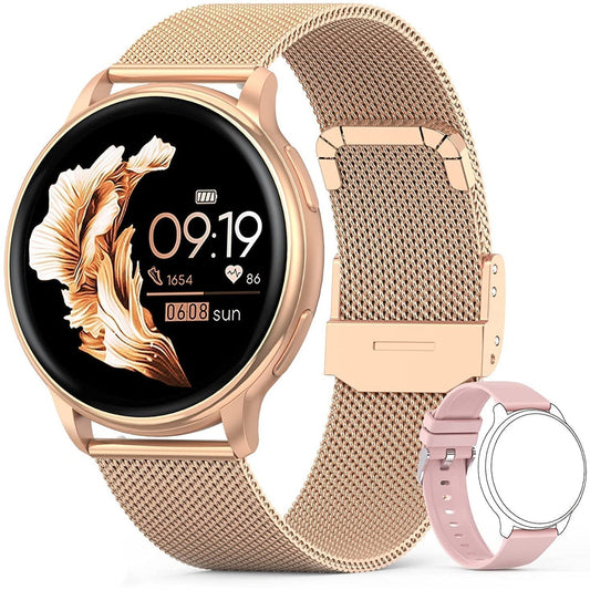 Connected Health Monitoring Watch in Aurora Rose Gold – Slim Design