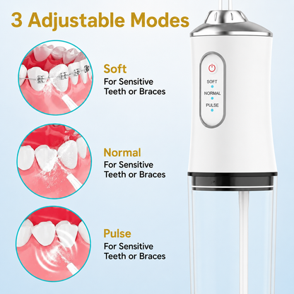 Revolutionary Water Flosser | Adjustable Pressure & 360° Tip