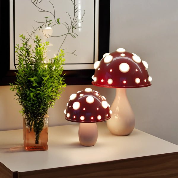 Modern LED Bedside Lamp with Dimmable Function - Mushroom Design