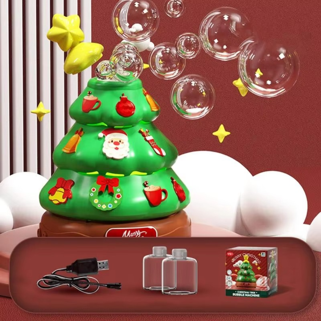 Musical and Light-Up Christmas Tree – BubbleBoom Holiday Decor with Bubbles