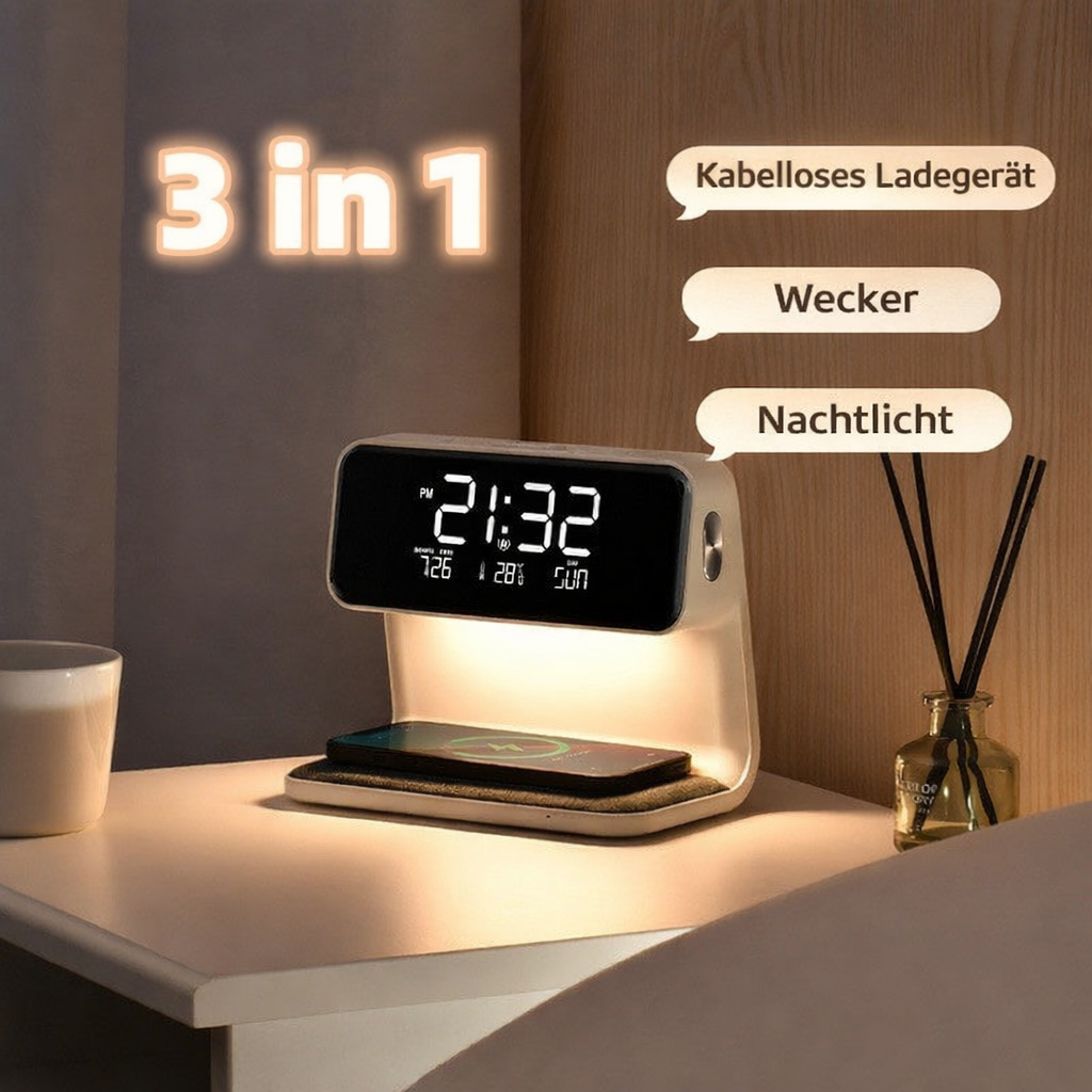 Illuminate & Charge: The Ultimate Nightstand Companion