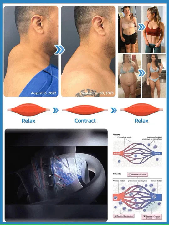 Wireless Neck Massager with Ultrasound Lymphatic Drainage Support