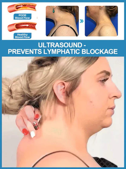 Wireless Neck Massager with Ultrasound Lymphatic Drainage Support