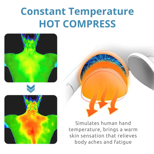Wireless Neck Massager with Ultrasound Lymphatic Drainage Support