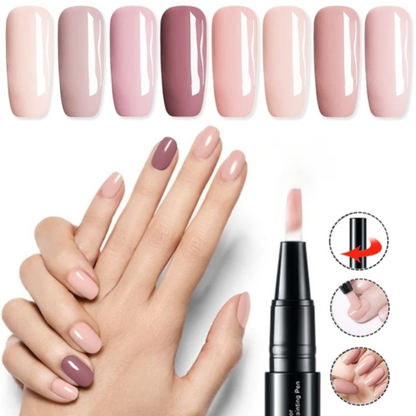 Set of 4 Long-Lasting Gel Nail Polish Pens in Precise Colors