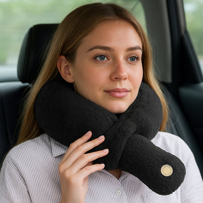 Neck Pillow with Massage Feature - Ideal for Travel by Car or Air