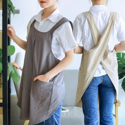 Cross-Back Apron Style Dress for Women