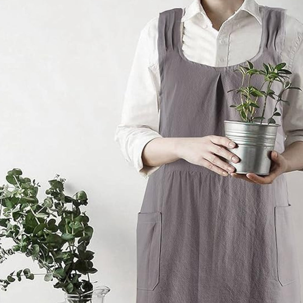 Cross-Back Apron Style Dress for Women
