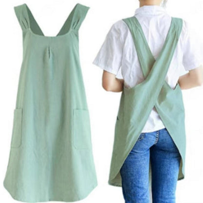 Cross-Back Apron Style Dress for Women