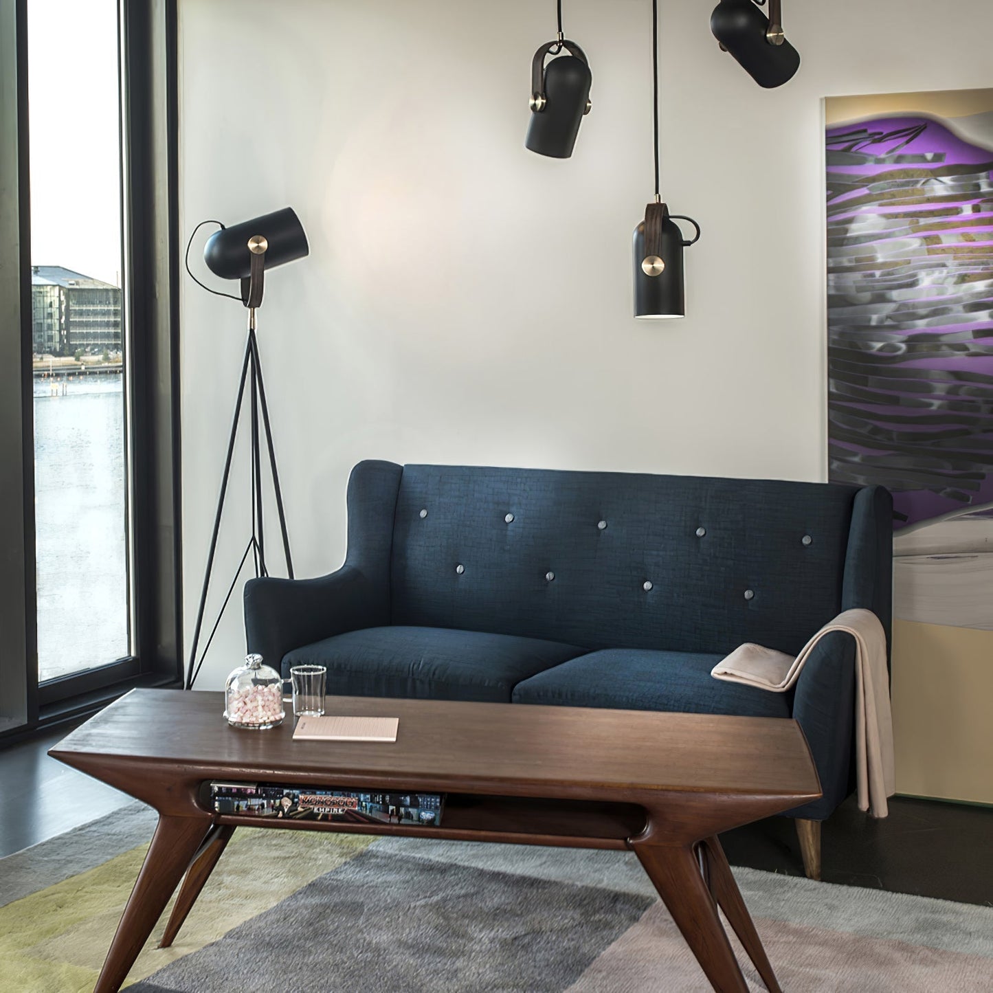 Cannon-Style Pendant Light in Metal and Iron – Classic Design