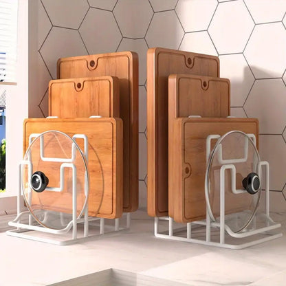 Smart Organizing Rack for Pots and Cutting Boards