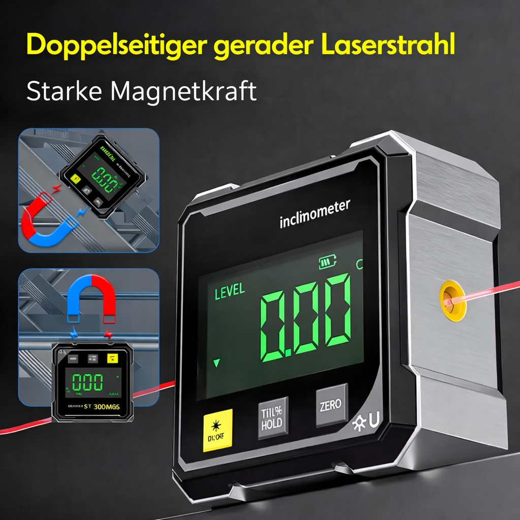 PrecisionPro Laser Level | Magnetic Digital Angle Finder
